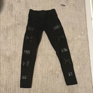 Stylish Black Women's Jeans with Bow Accents
